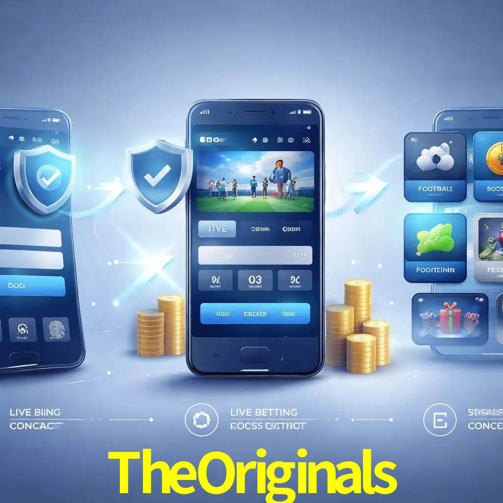 Pasos de acceso a la app TheOriginals en pantalla de teléfono móvil
