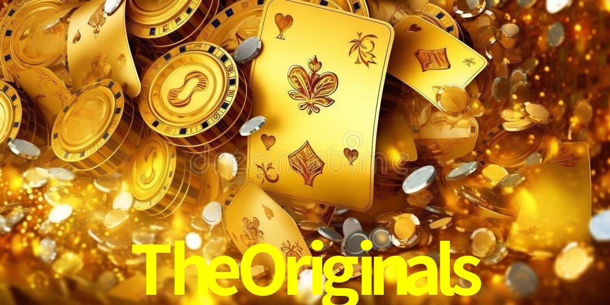 Una escena digital vívida inspirada en casino con TheOriginals mostrado prominentemente, luces brillantes, fichas, cartas y acentos dorados.